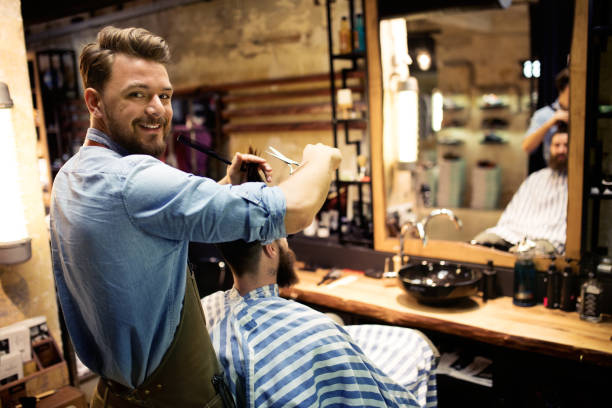 at barber shop
